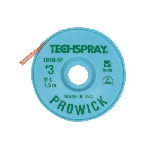 테크스프레이 /  TECHSPRAY 솔더윅 1810-5F Pro-Wick 1.9mm*1.5M / 솔더위크