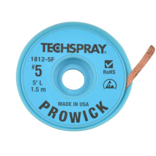 테크스프레이 /  TECHSPRAY 솔더윅 1812-5F Pro-Wick 3.3mm*1.5M/ 솔더위크