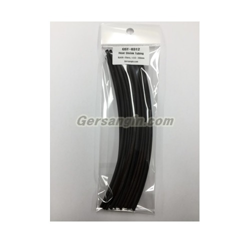 거상인 열수축튜브  Heat Shrink Tubing Black- 25pcs_ Φ3.0*200mm GST-8312