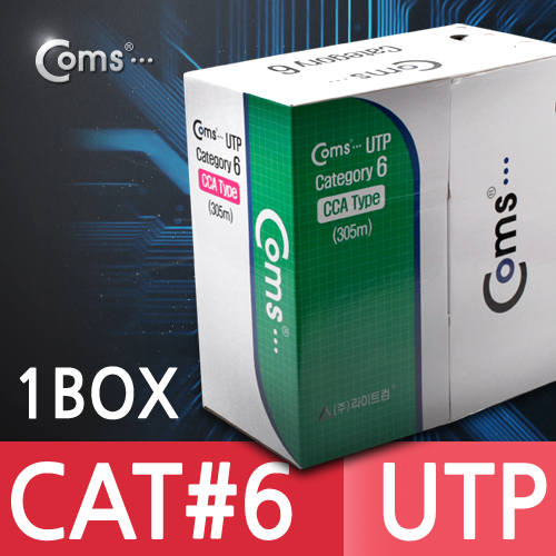 [라이트컴/COMS] CAT6 랜케이블(BOX) BS376 /UTP CABLE CAT#6 305M